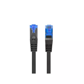 LANBERG Kabel krosowy CAT.6A FTP LSZH CCA 1M czarny Fluke Passed