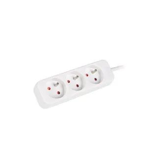 LANBERG Przedłużacz 1.5M 3X klasyczne gniazdo kabel miedziany biały