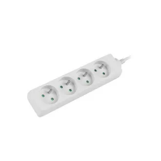 LANBERG Przedłużacz 1.5M 4X klasyczne gniazdo kabel miedziany biały