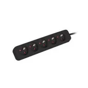 LANBERG Przedłużacz 1.5M 5X klasyczne gniazdo kabel miedziany czarny