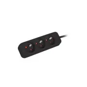 LANBERG Przedłużacz 3M 3X klasyczne gniazdo kabel miedziany czarny