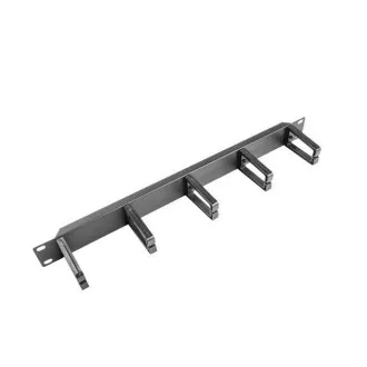 PANEL ZARZĄDZANIA KABLAMI LANBERG 19" Z 5 PLASTIKOWYMI UCHWYTAMI 1U - TYP B CZARNY
