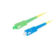 LANBERG patchcord optyczny SM SC/APC-SC/UPC simplex 2m LSZH G657A1 średnica 3mm, kolor żółty