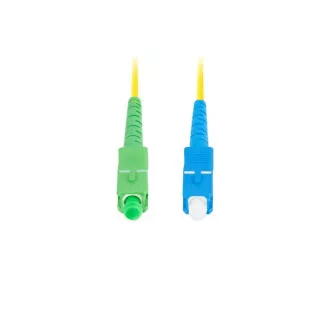LANBERG patchcord optyczny SM SC/APC-SC/UPC simplex 5m LSZH G657A1 średnica 3mm, kolor żółty