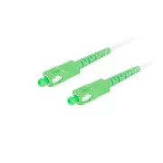 LANBERG patchcord optyczny SM SC/APC-SC/APC simplex 20m LSZH G657A2 średnica 3mm, kolor biały