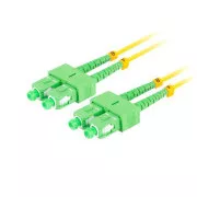 LANBERG patchcord optyczny SM SC/APC-SC/APC duplex 1m LSZH G657A1 średnica 3mm, kolor żółty