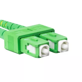 LANBERG patchcord optyczny SM SC/APC-SC/APC duplex 1m LSZH G657A1 średnica 3mm, kolor żółty