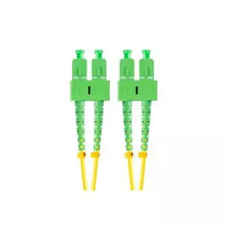 LANBERG patchcord optyczny SM SC/APC-SC/APC duplex 1m LSZH G657A1 średnica 3mm, kolor żółty