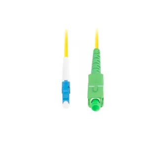 LANBERG patchcord optyczny SM LC/UPC-SC/APC simplex 5m LSZH G657A1 średnica 3mm, kolor żółty