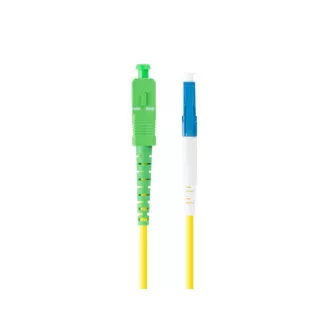 LANBERG patchcord optyczny SM LC/UPC-SC/APC simplex 3m LSZH G657A1 średnica 3mm, kolor żółty