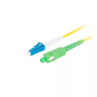 LANBERG patchcord optyczny SM LC/UPC-SC/APC simplex 3m LSZH G657A1 średnica 3mm, kolor żółty