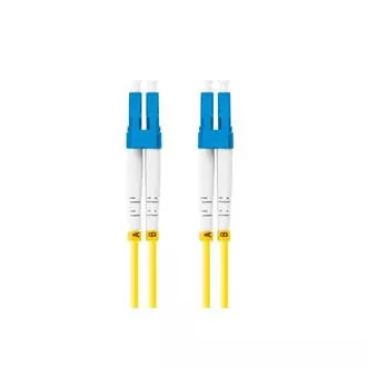 LANBERG patchcord optyczny SM LC/UPC-LC/UPC duplex 5m LSZH G657A1 średnica 3mm, kolor żółty