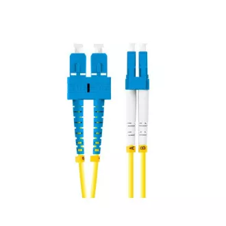 LANBERG patchcord optyczny SM SC/UPC-LC/UPC duplex 5m LSZH G657A1 średnica 3mm, kolor żółty LANBERG patchcord optyczny SM SC/UPC-LC/UPC duplex 5m LSZH G657A1 średnica 3mm, kolor żółty