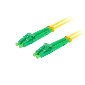 LANBERG patchcord optyczny SM LC/APC-LC/APC duplex 1m LSZH G657A1 średnica 3mm, kolor żółty