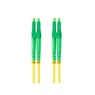LANBERG patchcord optyczny SM LC/APC-LC/APC duplex 2m LSZH G657A1 średnica 3mm, kolor żółty