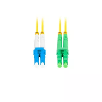 LANBERG patchcord optyczny SM LC/APC-LC/UPC duplex 2m LSZH G657A1 średnica 3mm, kolor żółty