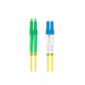 LANBERG patchcord optyczny SM LC/APC-LC/UPC duplex 2m LSZH G657A1 średnica 3mm, kolor żółty