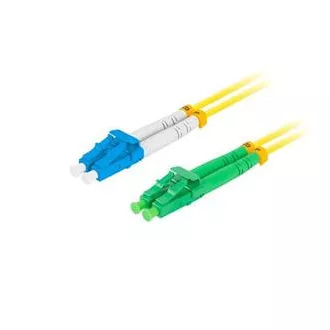 LANBERG patchcord optyczny SM LC/APC-LC/UPC duplex 2m LSZH G657A1 średnica 3mm, kolor żółty