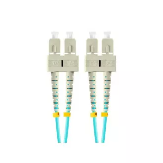 LANBERG patchcord optyczny MM SC/UPC-SC/UPC duplex 2m LSZH OM3 50/125 średnica 3mm, kolor cyjan LANBERG patchcord optyczny MM SC/UPC-SC/UPC duplex 2m LSZH OM3 50/125 średnica 3mm, kolor cyjan