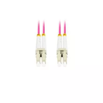 LANBERG patchcord optyczny MM LC/UPC-LC/UPC duplex 10m LSZH OM4 50/125 średnica 3mm, kolor magenta LANBERG patchcord optyczny MM LC/UPC-LC/UPC duplex 10m LSZH OM4 50/125 średnica 3mm, kolor magenta