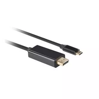 Kabel Lanberg USB-C(M)->DisplayPort(M) 1m 4K 60Hz czarny Kabel Lanberg USB-C(M)->DisplayPort(M) 1m 4K 60Hz czarny