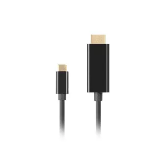 Kabel Lanberg USB-C(M)->HDMI(M) 1m 4K 60Hz czarny