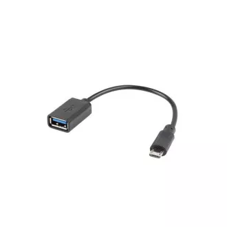 LANBERG Kabel przejściówka USB Micro (M) 2.0 na USB-A(F) 15CM czarny OTG