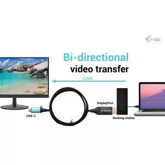 I-tec Adapter kabla USB-C DisplayPort dwukierunkowy 8K/30Hz 150cm