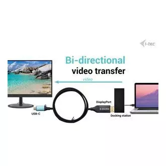 I-tec Adapter kabla USB-C DisplayPort dwukierunkowy 8K/30Hz 150cm