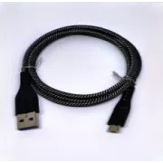 Kabel Crono USB 2.0/ USB A męski - microUSB męski, 1,0 m, czarny premium