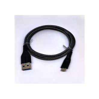 Kabel Crono USB 2.0/ USB A męski - microUSB męski, 1,0 m, czarny premium Kabel Crono USB 2.0/ USB A męski - microUSB męski, 1,0 m, czarny premium