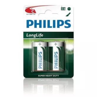 Baterie Philips C LongLife cynkowo-chlorkowe - 2 sztuki, blister