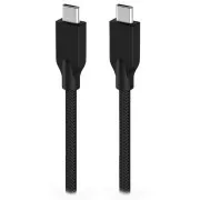 Genius ACC-C2CC-3A, kabel, USB-C/USB-C, USB 3.0, 3A, PD 60W, pleciony, 1m, czarny