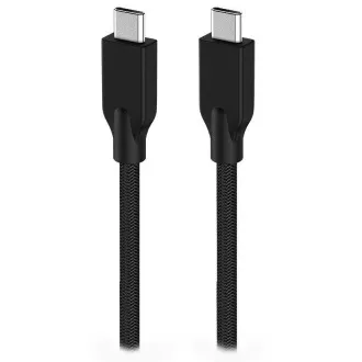 Genius ACC-C2CC-3A, kabel, USB-C/USB-C, USB 3.0, 3A, PD 60W, pleciony, 1m, czarny