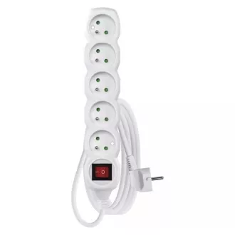 Przedłużacz Emos P1513R - 5 gniazd, 3m, 16A, z wyłącznikiem