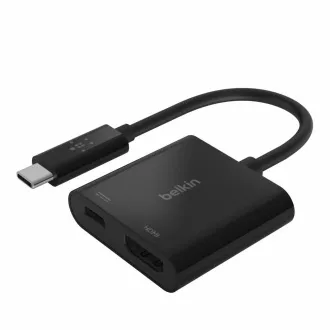 Adapter Belkin USB-C do HDMI   zasilacz 60 W, czarny
