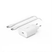 Ładowarka ścienna Belkin BOOST CHARGE™ 25W USB-C Power Delivery PPS   kabel USB-C do USB-C o długości 1 m, biały