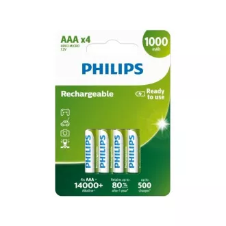 Akumulatory Philips AAA 1000 mAh, NiMH - 4 szt.
