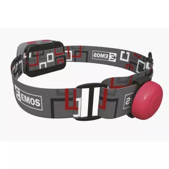Latarka czołowa Emos LED P3531, 330 lm, 65 m, 1x CREE   1x COB   czerwona tylna dioda LED, 3x AAA  CR2032