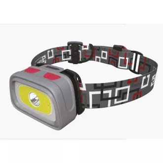 Latarka czołowa Emos LED P3531, 330 lm, 65 m, 1x CREE   1x COB   czerwona tylna dioda LED, 3x AAA  CR2032