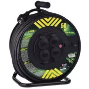 Przedłużacz bębnowy Emos - 4 gniazda, 50 m, 2,5 mm, guma, IP44