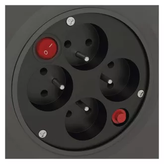Przedłużacz bębnowy Emos - 4 gniazda, 25 m, 1,5 mm, PVC, IP20