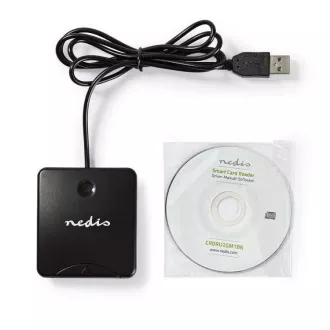Nedis CRDRU2SM1BK - Czytnik kart inteligentnych (ID, eCard), USB 2.0 Nedis CRDRU2SM1BK - Czytnik kart inteligentnych (ID, eCard), USB 2.0
