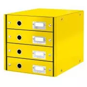 Szafka z szufladami LEITZ Click&Store, 4 szuflady, żółta