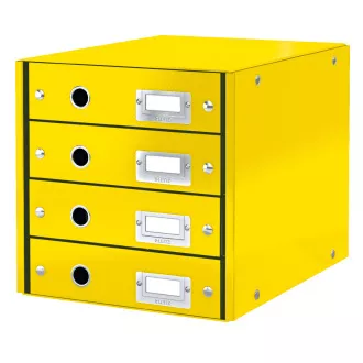 Szafka z szufladami LEITZ Click&Store, 4 szuflady, żółta