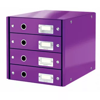 Komoda LEITZ Click&Store, 4 szuflady, fioletowa