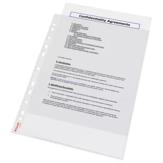 LEITZ Kieszenie plastikowe Esselte Standard A4, GC, 55 mic, pudełko 100 szt.