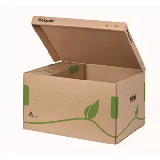 Pojemnik archiwizacyjny LEITZ Esselte ECO z pokrywą, do pudełek 80/100 mm, brązowy