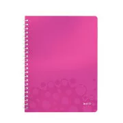 LEITZ Notatnik WOW A4, PP, linia, różowy
