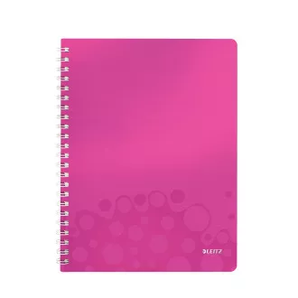 LEITZ Notatnik WOW A4, PP, linia, różowy